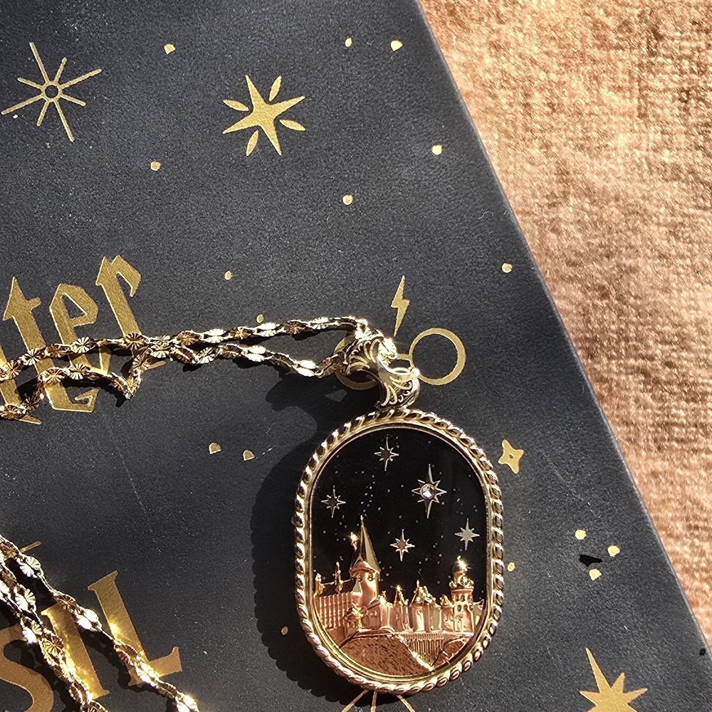 Fossil Harry Potter Skyline Castle Pendant Necklace